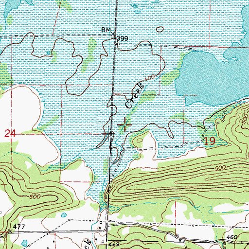 Topographic Map of Ladds Creek, AR