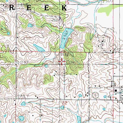Topographic Map of Mount Moriah Cemetery, MO
