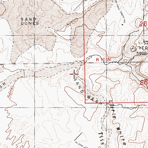 Topographic Map of Little White House Canyon, AZ