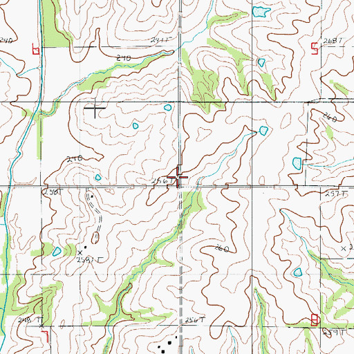 Topographic Map of Mount Olive School (historical), MO