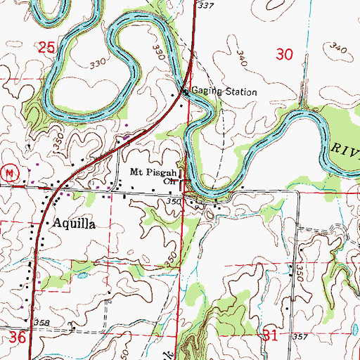Topographic Map of Mount Pisgah Church, MO