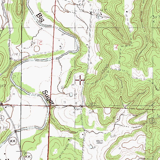 Topographic Map of Mount Pleasant School (historical), MO