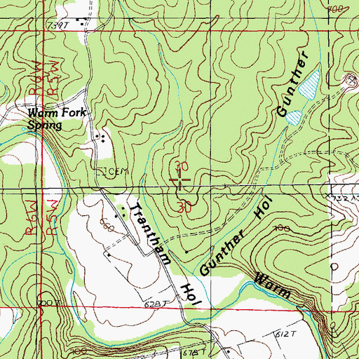 Topographic Map of Mount Pleasant School (historical), MO