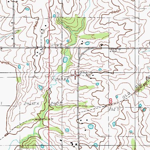 Topographic Map of Mount Pleasant School (historical), MO