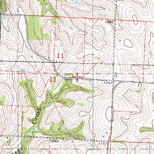 Topographic Map of Mount Pleasant School (historical), MO