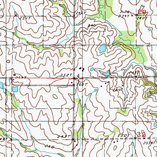 Topographic Map of Mount Vernon School, MO