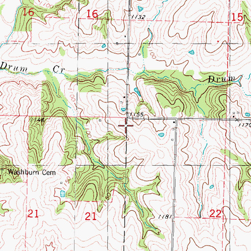 Topographic Map of Mount Vernon School, MO