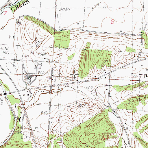 Topographic Map of Mount Zion Church, MO
