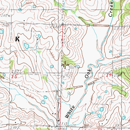 Topographic Map of Mount Zion Church, MO