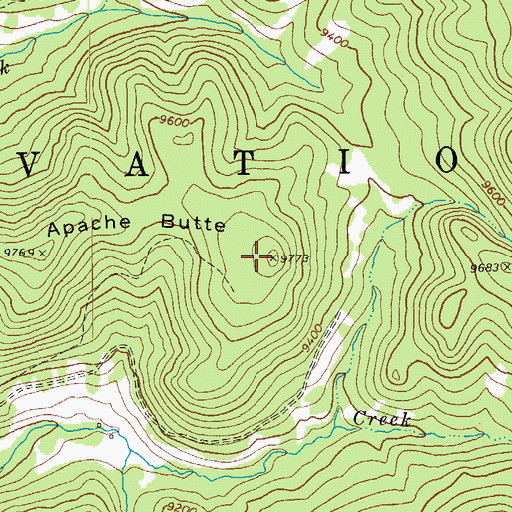 Topographic Map of Apache Butte, AZ