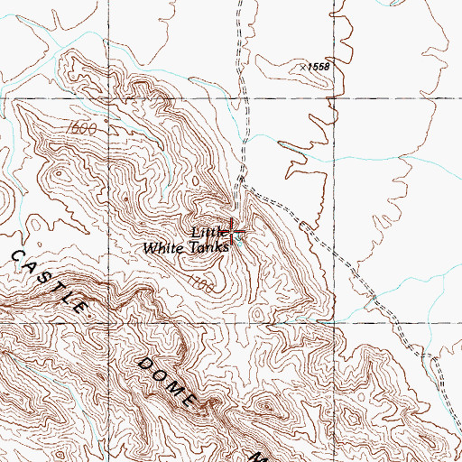 Topographic Map of Little White Tanks, AZ