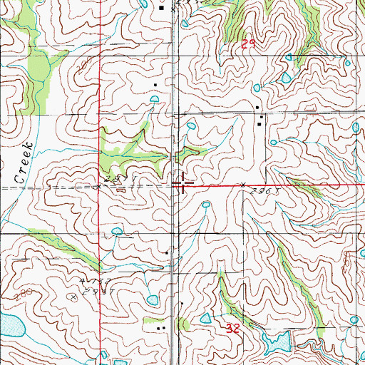 Topographic Map of Mud College School (historical), MO