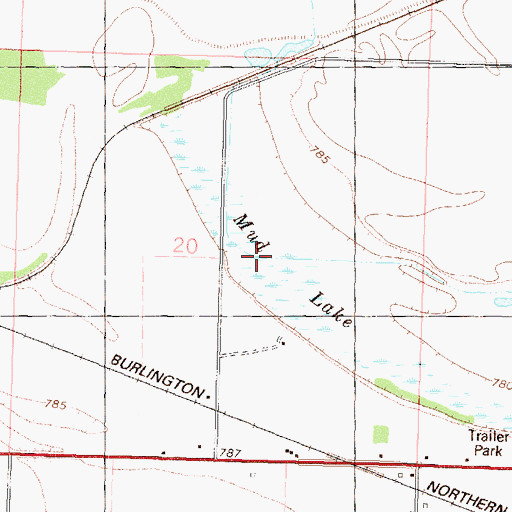 Topographic Map of Mud Lake, MO