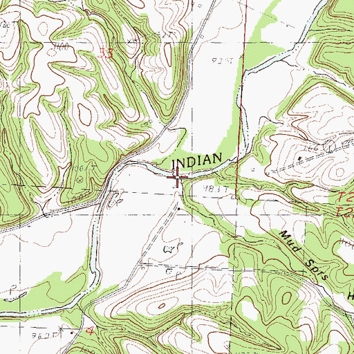 Topographic Map of Mud Springs Hollow, MO