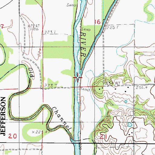 Topographic Map of Muddy Creek, MO