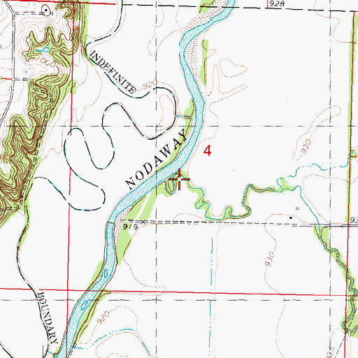 Topographic Map of Muddy Creek, MO