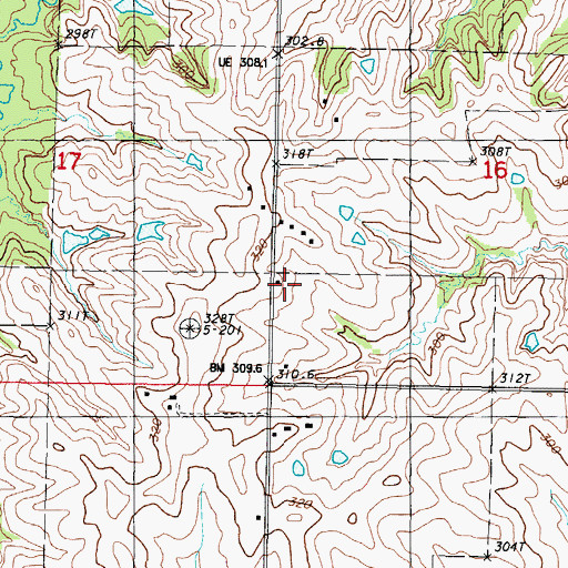Topographic Map of Murphy School, MO