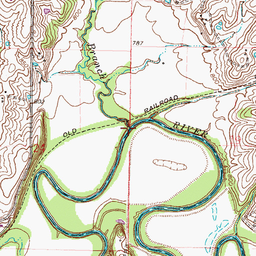 Topographic Map of Murray Branch, MO