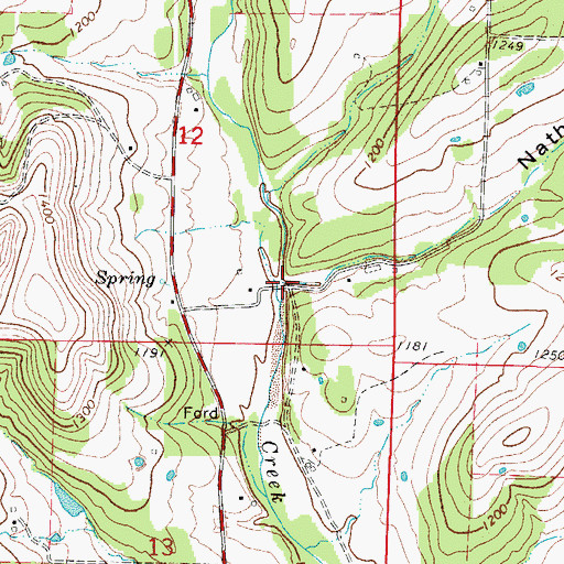 Topographic Map of Nathan Hollow, MO