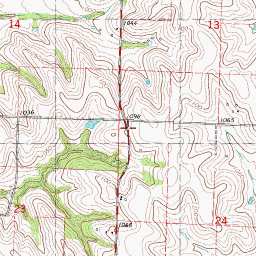 Topographic Map of National School (historical), MO