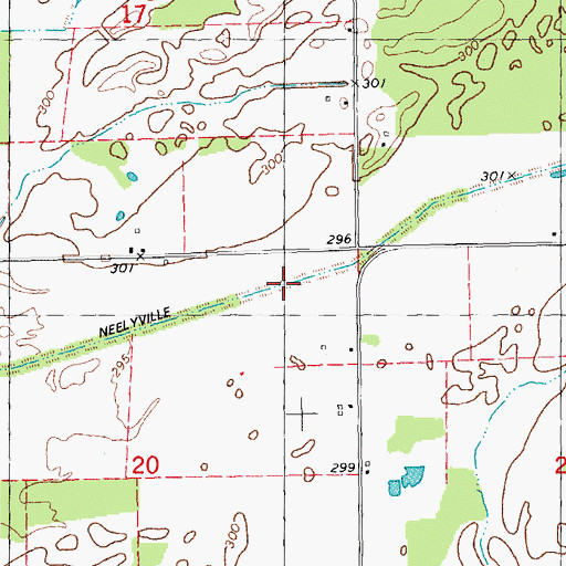 Topographic Map of Neeleyville Ditch, MO