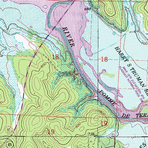 Topographic Map of Negro Springs Camp (historical), MO
