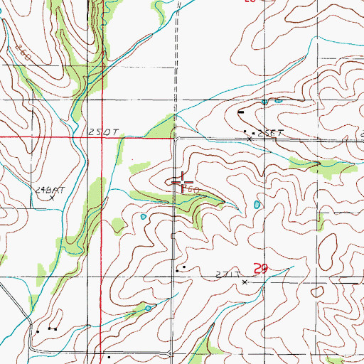 Topographic Map of Netherton School (historical), MO