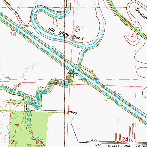 Topographic Map of New Home Creek, MO