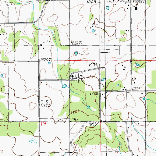 Topographic Map of New Hope Church, MO
