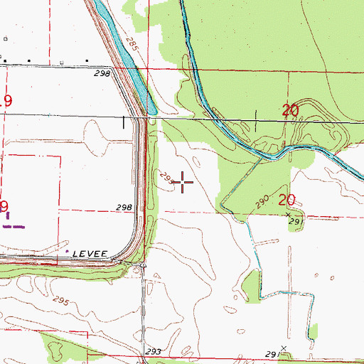 Topographic Map of New Madrid Farrenburg Levee, MO
