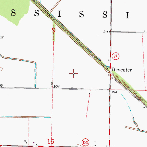 Topographic Map of New Madrid Floodway, MO