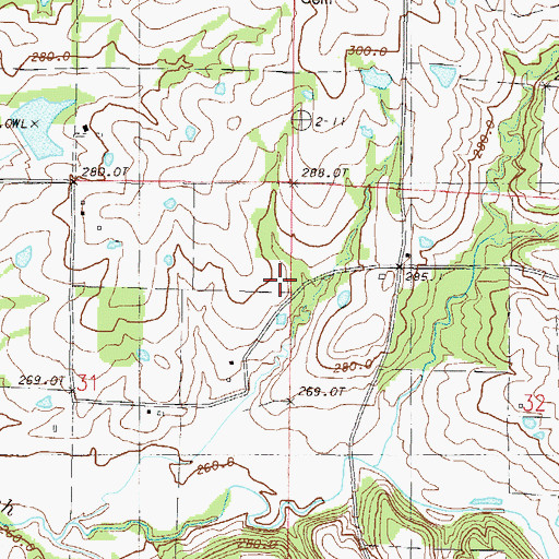 Topographic Map of New Salem Church (historical), MO