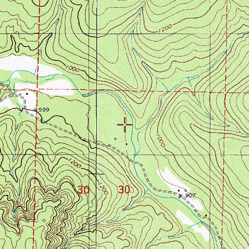 Topographic Map of Lick Creek, AR