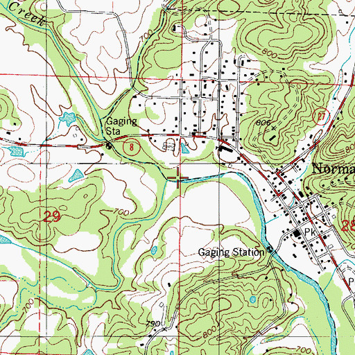 Topographic Map of Lick Creek, AR