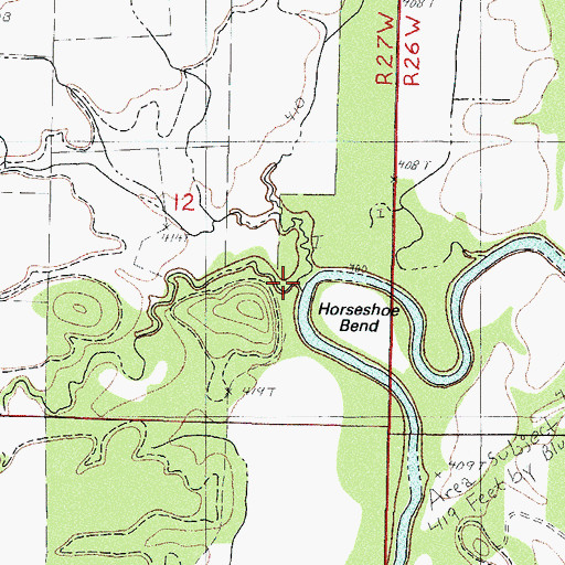 Topographic Map of Lick Creek, AR