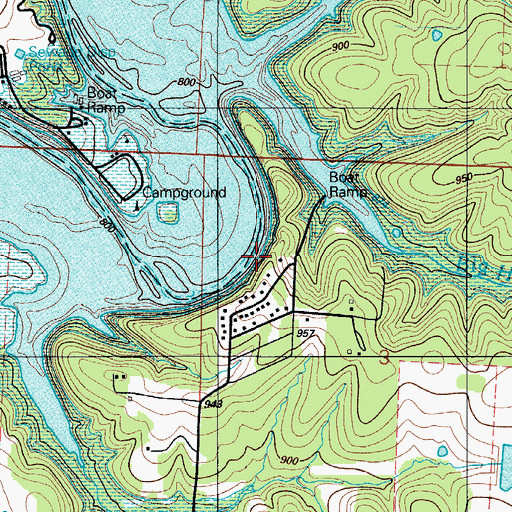 Topographic Map of Negro Bend Bluff, MO