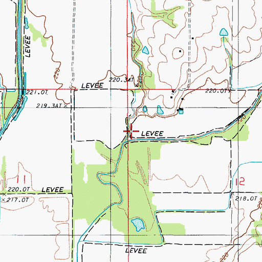 Topographic Map of No Creek, MO