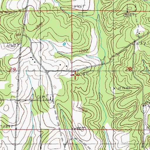 Topographic Map of Nogle School, MO