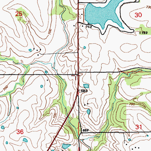 Topographic Map of Nolen School (historical), MO