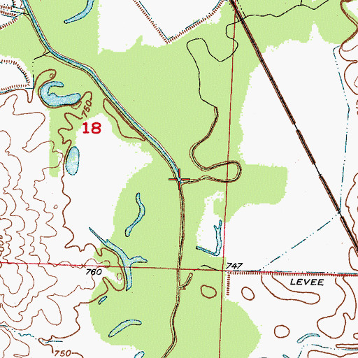 Topographic Map of Norris Creek, MO
