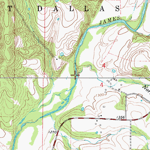 Topographic Map of North Carolina Creek, MO