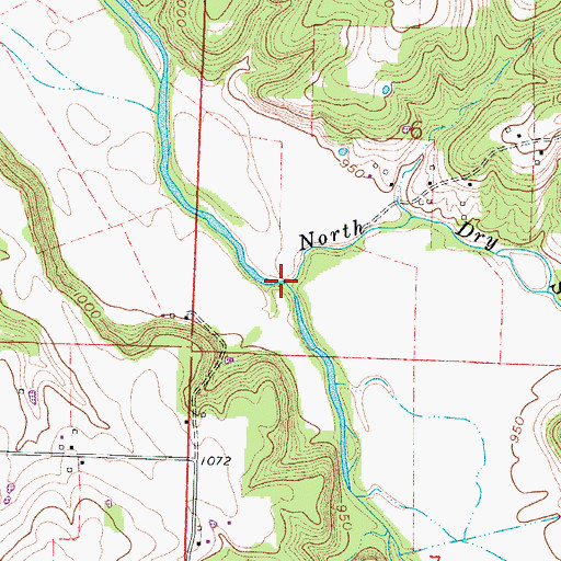 Topographic Map of North Dry Sac River, MO