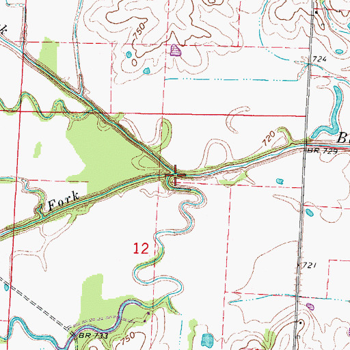 Topographic Map of North Fork Blackwater River, MO
