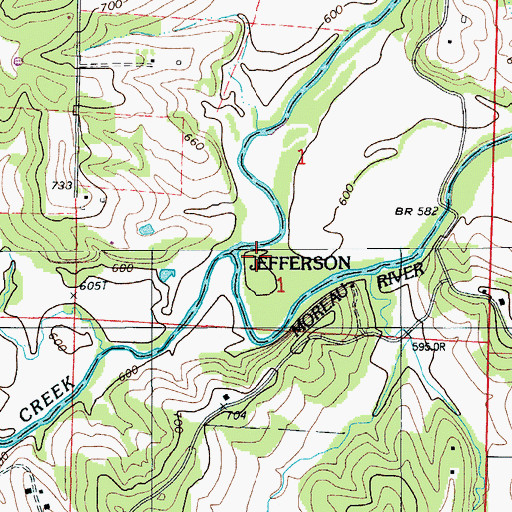 Topographic Map of North Moreau Creek, MO
