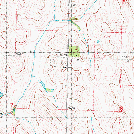 Topographic Map of North Polk School (historical), MO