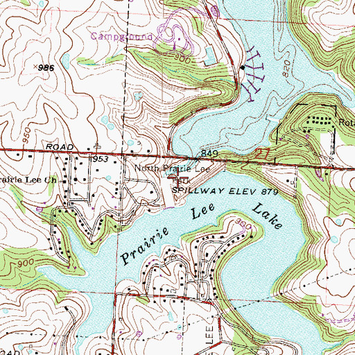 Topographic Map of North Prairie Lee Park, MO