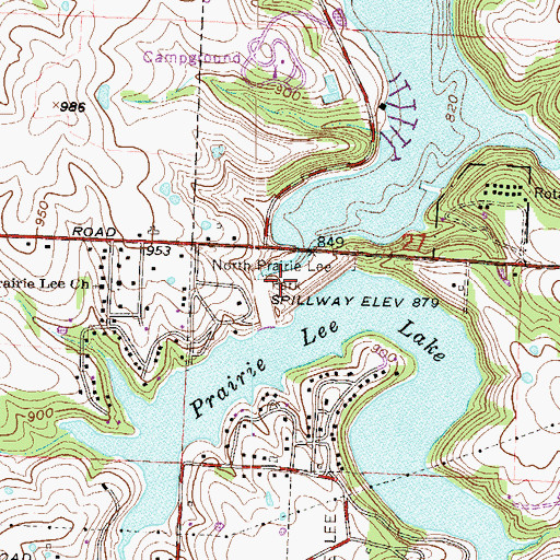 Topographic Map of North Prairie Lee Park, MO