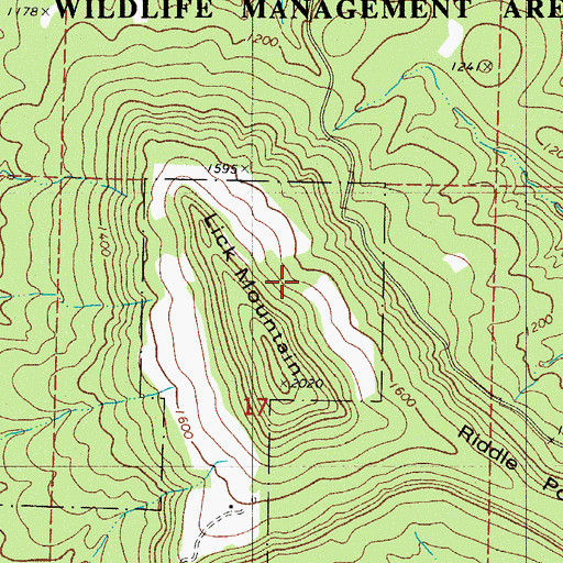 Topographic Map of Riddle Point, AR