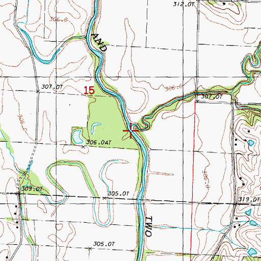 Topographic Map of Norvey Creek, MO