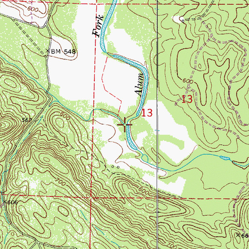 Topographic Map of Little Alum Fork, AR